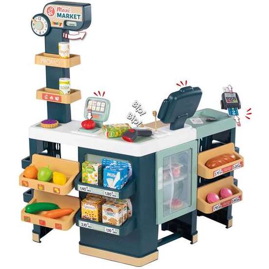 SUPERMERCADO MAXIMARKET CON CARRITO, CAJA REGISTRADORA Y 50 ACCESORIOS. 89,60X80X59,60 CM image 3