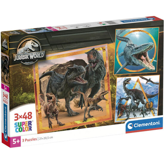 PUZZLE JURASSIC WORLD 3X48PZS image 0