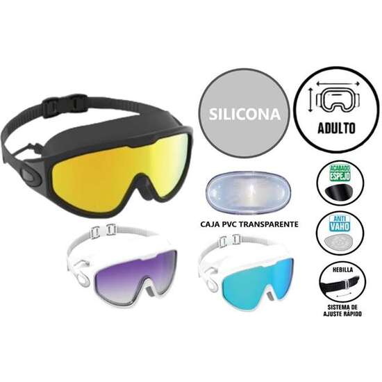 LENTE NATACIÓN ADULTO SILICONA CON LENTE DE PC POLARIZADA EFECTO ESPEJO  - MODELOS SURTIDOS image 0