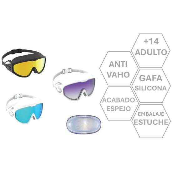 LENTE NATACIÓN ADULTO SILICONA CON LENTE DE PC POLARIZADA EFECTO ESPEJO  - MODELOS SURTIDOS image 1