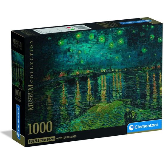 PUZZLE STARRY NIGHT OVER THE RHONE VAN GOGH MUSEUM 1000PZS image 1