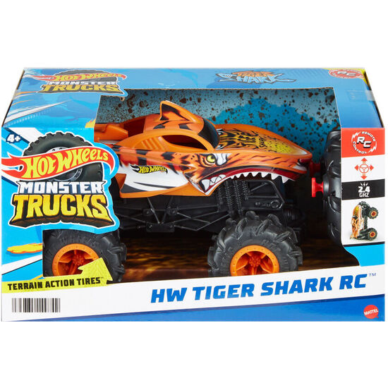 COCHE RADIO CONTROL TIGER SHARK MONSTER TRUCKS HOT WHEELS image 0