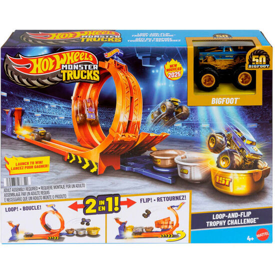 PISTA TROFEO DEL DESAFÃ­O BIGFOOT MONSTER TRUCKS HOT WHEELS image 0