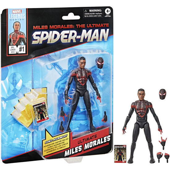 FIGURA MILES MORALES ULTIMATE SPIDER-MAN MARVEL LEGENDS 15CM image 2