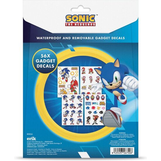 SET PEGATINAS REUTILIZABLES SONIC THE HEDGEHOG image 1