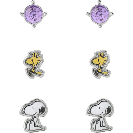 SET 3 PARES DE PENDIENTES SNOOPY image 0