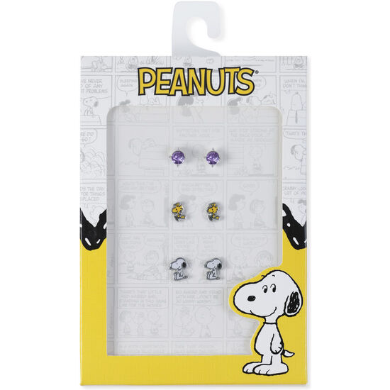SET 3 PARES DE PENDIENTES SNOOPY image 1