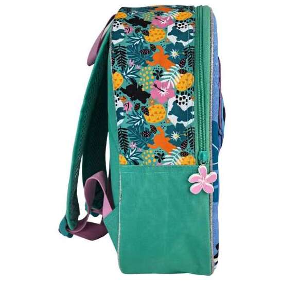 STITCH TROPICAL MOCHILA PREESCOLAR 3D. BOLSILLO LATERAL. INTERIOR TOTALMENTE FORRADO Y PERSONALIZADO.11 X 24 X 6 CM. image 1