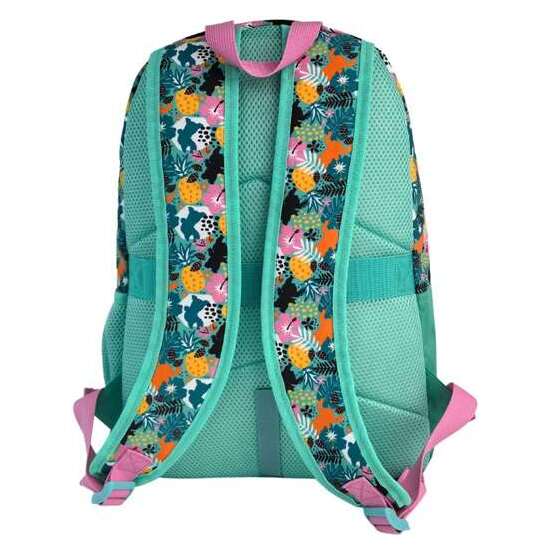 STITCH TROPICAL MOCHILA AMERICANO ADAPTABLE A CARRO, ESPALDERA ACOLCHADA. CON ACCESORIO POM-POM.37 X 27 X 17 CM. image 2