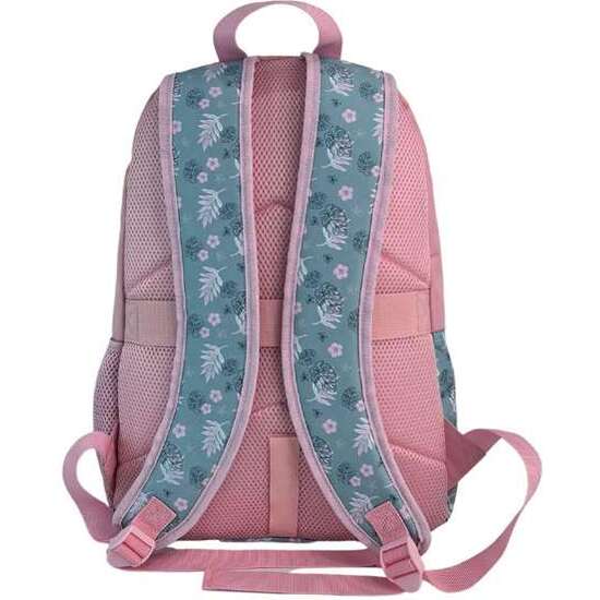 STITCH PINK MOCHILA AMERICANO ADAPTABLE A CARRO, ESPALDERA ACOLCHADA. CON ACCESORIO POM-POM.30 X 24 X 8 CM. image 2