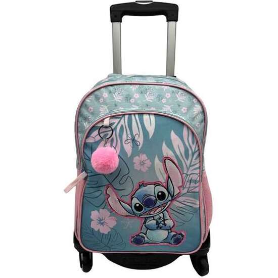 STITCH PINK MOCHILA PRIMARIA DOBLE COMPARTIMENTO ADAPTABLE + CARRO NEGRO T963 TOYBAGS CON PROTECCION LATERAL Y STOPER FRONTAL ANTI CAIDA 44 X 30 X 20 CM. image 0