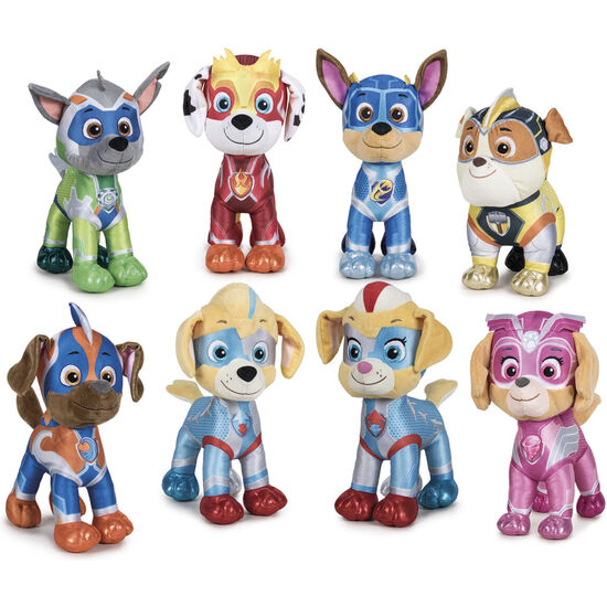 PELUCHE MIGHTY PUPS SUPER PAWS PATRULLA CANINA PAW PATROL 19CM SURTIDO image 0