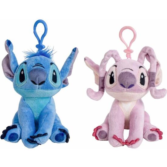 LLAVERO PELUCHE ANGEL & STITCH DISNEY 12CM SURTIDO image 0