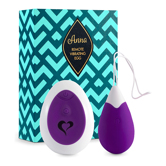 FEELZTOYS - ANNA VIBRATING EGG REMOTE DEEP PURPLE image 0