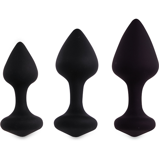 FEELZTOYS - BIBI BUTT PLUG SET 3 PCS BLACK image 1