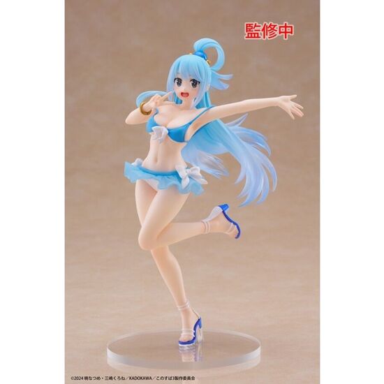 FIGURA AQUA SWIMWEAR COREFUL KONOSUBA GOD BLESSING ON THIS WONDERFUL 18CM image 0