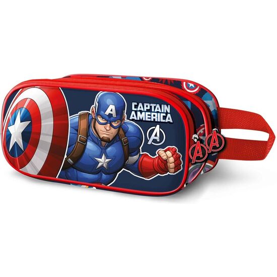 PORTATODO 3D PATRIOT CAPITAN AMERICA MARVEL DOBLE image 0