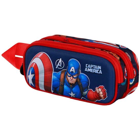 PORTATODO 3D PATRIOT CAPITAN AMERICA MARVEL DOBLE image 2
