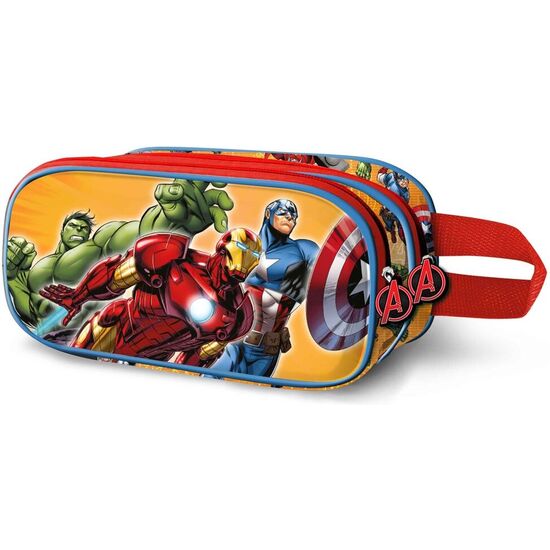 PORTATODO 3D ATTACK LOS VENGADORES AVENGERS MARVEL DOBLE image 0