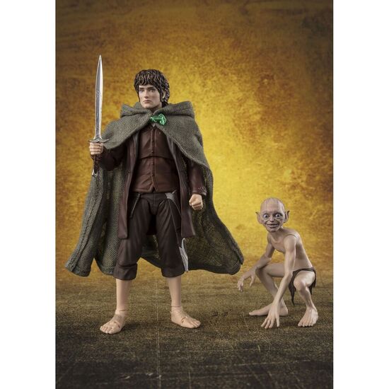 FIGURA S.H. FIGUARTS FRODO BAGGINS & GOLLUM LA COMUNIDAD DEL ANILLO EL SEÃ±OR DE LOS ANILLOS image 0