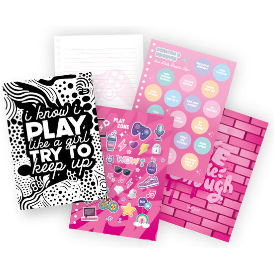 CUADERNO A5 GAMER VALENTINA WOW GENERATION image 1