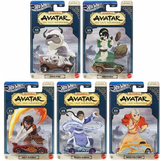 COCHE ENTERTAINMENT HOT WHEELS AVATAR THE LAST AIRBENDER SURTIDO image 4