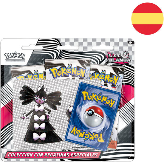 BLISTER JUEGO CARTAS COLECCIONABLES TECH STICKER COLLECTION LLAMA BLANCA POKEMON ESPAÃ±OL SURTIDO image 0