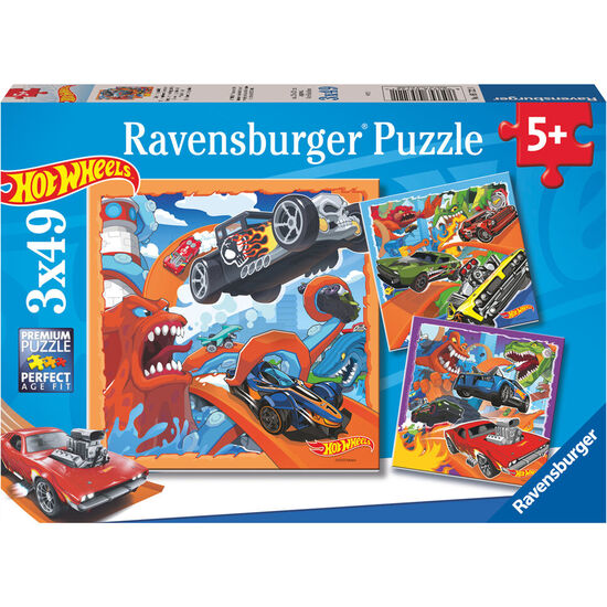 PUZZLE HOT WHEELS 3X49PZS image 0