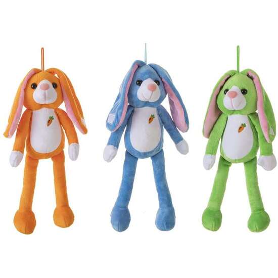 CONEJO OREJOTAS VELCRO 45 CM 6 COLORES SURT. image 0