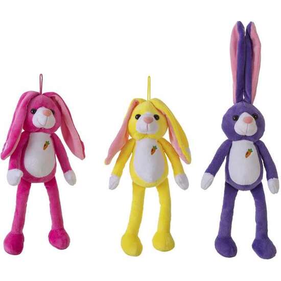 CONEJO OREJOTAS VELCRO 45 CM 6 COLORES SURT. image 1