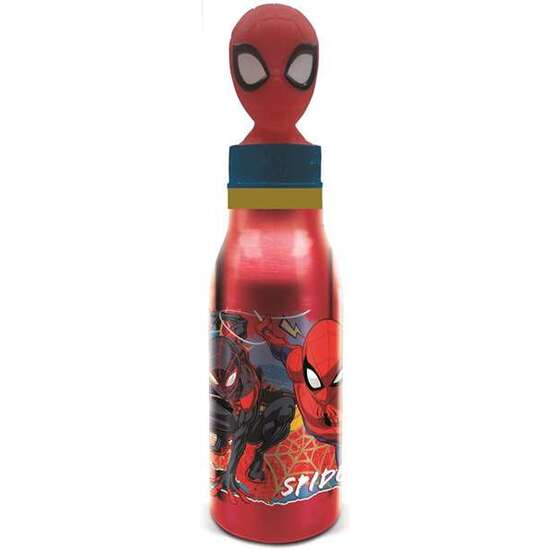 BOTELLA ALUMINIO CON FIGURITA 3D SPIDERMAN MOVING TARGET 690 ML. image 0