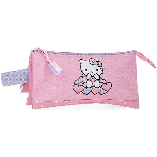 PORTATODO HEARTS &#38; DOTS HELLO KITTY TRIPLE image 0