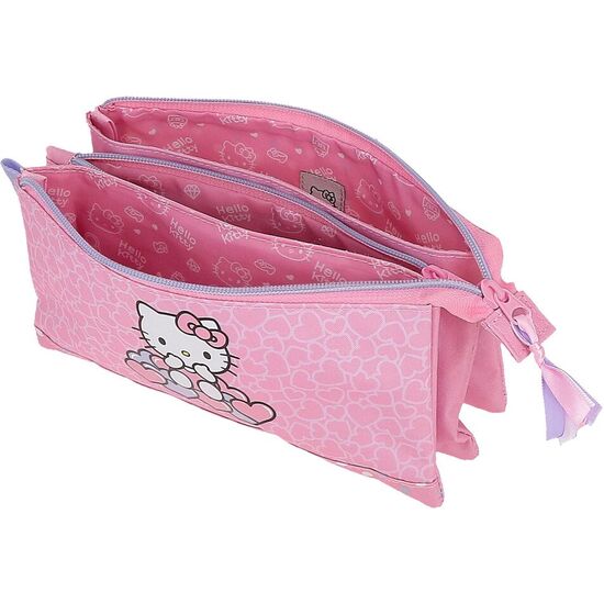 PORTATODO HEARTS &#38; DOTS HELLO KITTY TRIPLE image 3