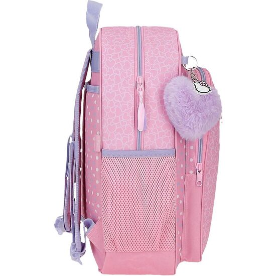 MOCHILA HEARTS &#38; DOTS HELLO KITTY 38CM ADAPTABLE image 1