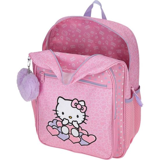 MOCHILA HEARTS &#38; DOTS HELLO KITTY 38CM ADAPTABLE image 3
