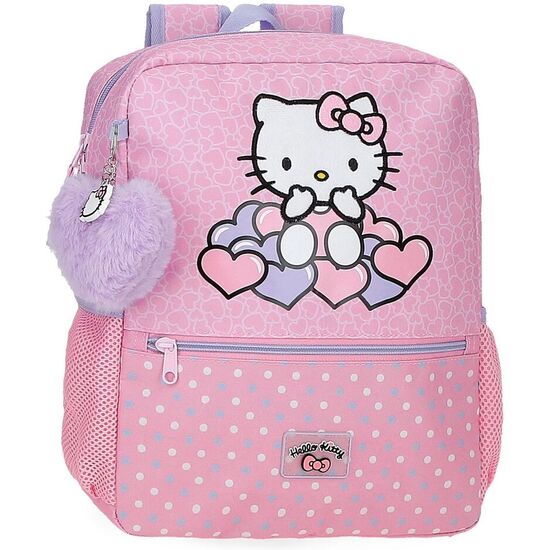 MOCHILA HEARTS &#38; DOTS HELLO KITTY 33CM ADAPTABLE image 0