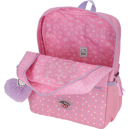 MOCHILA HEARTS &#38; DOTS HELLO KITTY 33CM ADAPTABLE image 3