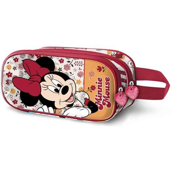 ESTUCHE PORTATODO DOBLE 3D MINNIE MOUSE FLOWERED 22 X8 X9,5 CM image 0