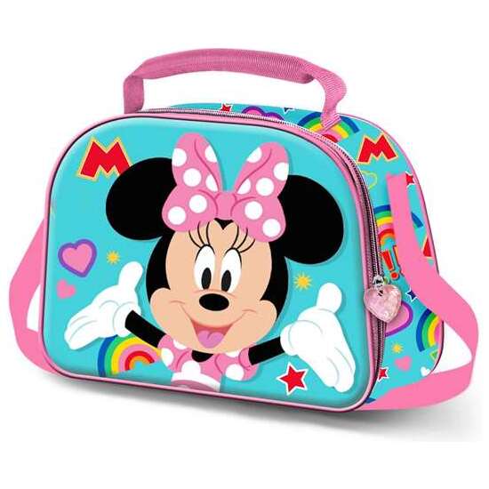BOLSA PORTAMERIENDA 3D MINNIE MOUSE GREET 25,5 X10 X20 CM image 0