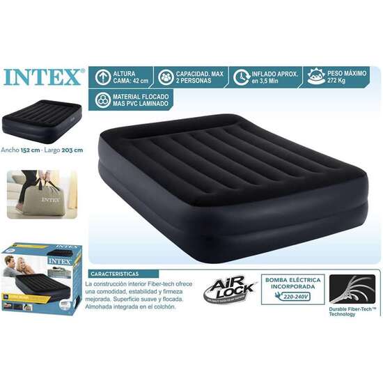 CAMA DURA-BEAM BASIC QUEEN 152X203X42 CM C/BOMBA 220-240V image 0