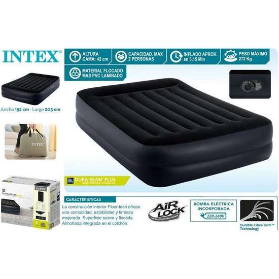 CAMA DURA-BEAM BASIC QUEEN 152X203X42 CM C/BOMBA 220-240V image 1
