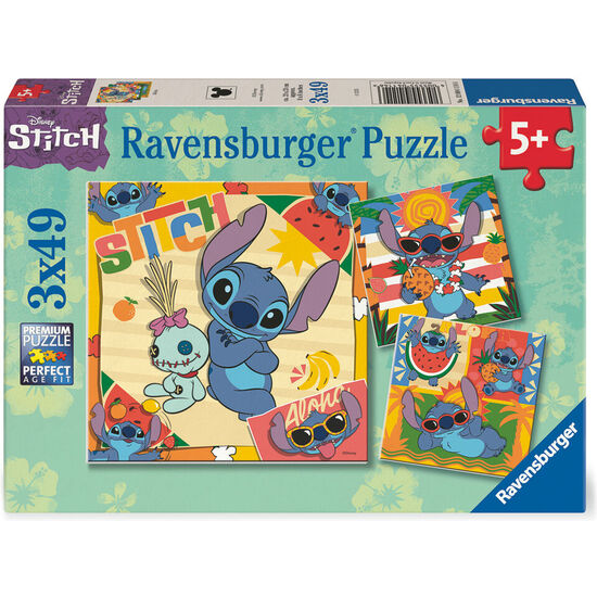PUZZLE STITCH DISNEY 3X49PZS image 0