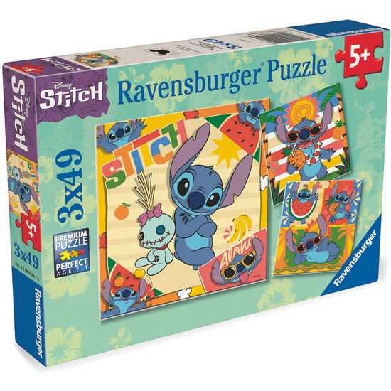 PUZZLE STITCH DISNEY 3X49PZS image 1