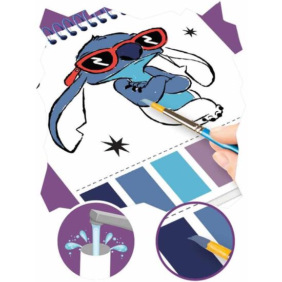BLOC DIBUJO ACUARELAS STITCH DISNEY image 1