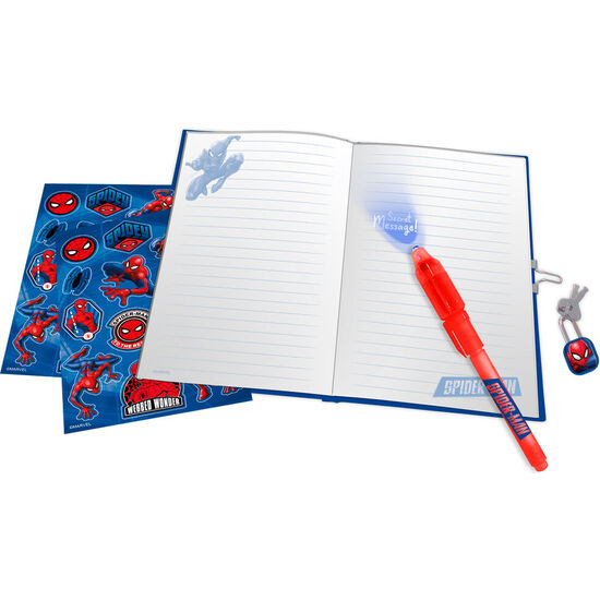 DIARIO + BOLIGRAFO MAGICO SPIDERMAN MARVEL image 1