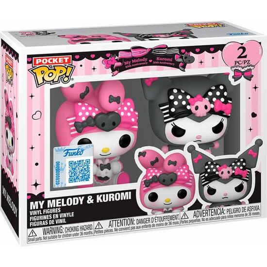 BLISTER 2 FIGURAS POCKET POP MY MELODY & KUROMI EXCLUSIVE image 1