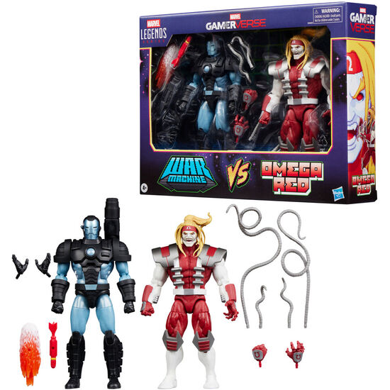 BLISTER 2 FIGURAS MARVELS WAR MACHINE VS MARVELS OMEGA RED GAMERVERSE MARVEL LEGENDS SERIES 15CM image 1