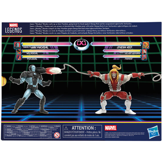 BLISTER 2 FIGURAS MARVELS WAR MACHINE VS MARVELS OMEGA RED GAMERVERSE MARVEL LEGENDS SERIES 15CM image 2