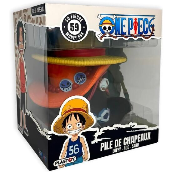 FIGURA HUCHA PILA SOMBREROS ONE PIECE 16CM image 0