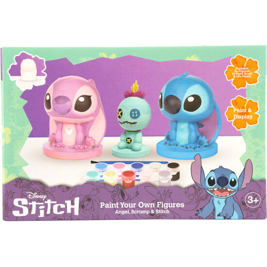 SET 3 FIGURAS DE ESCAYOLA PARA PINTAR STITCH DISNEY image 0